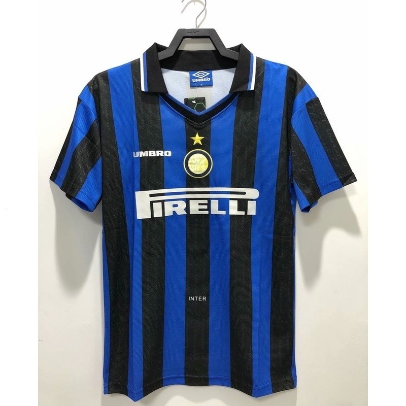97/98 Inter Milan home jersey S-XXL retro manga curta esportes alta ...