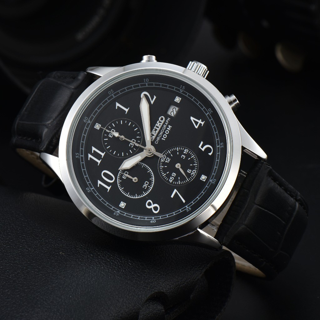 Relógio Masculino SEIKO Com Pulseira De Couro Em Aço Inoxidável Rui ...