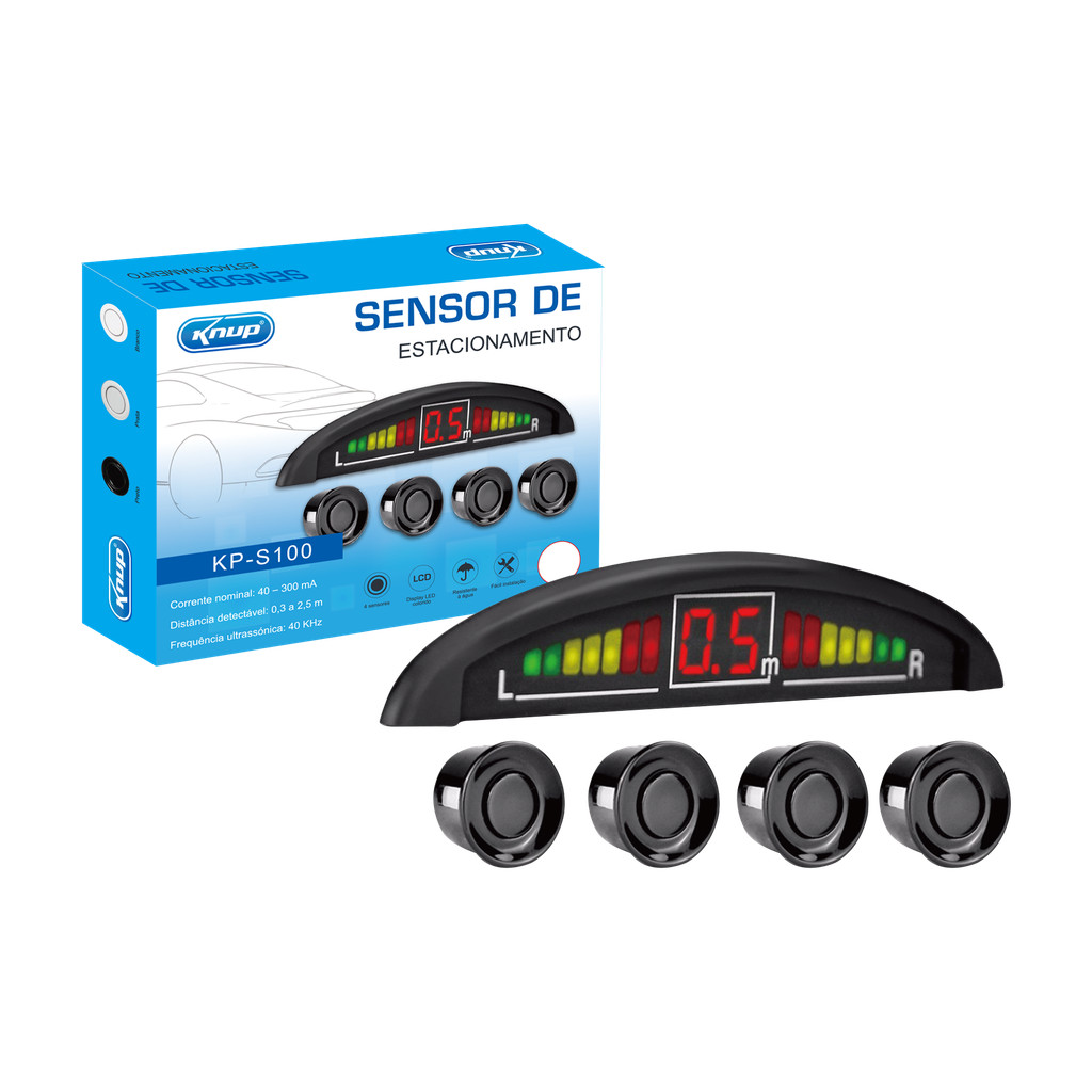 Kit Sensor de Ré Estacionamento Todas as Cores e Diâmetros 18mm 22mm ...