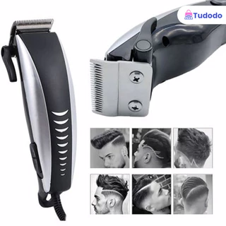 Máquina De Cortar Cabelo Barbeador Aparador Profissional Acabamento Barba 9 Peças Elétrico 110V