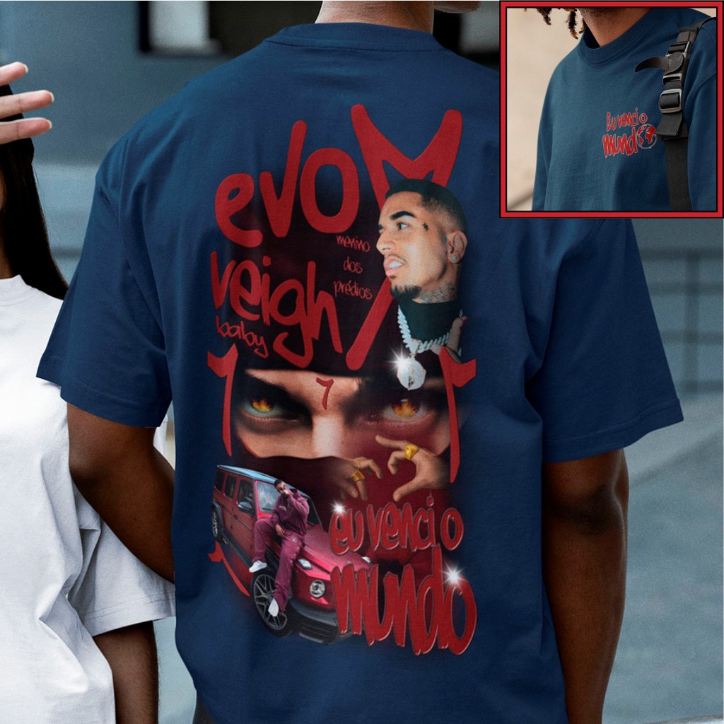Camiseta Thiago Veigh Trapstar Álbum Evom Camisa Veigh Eu Venci O