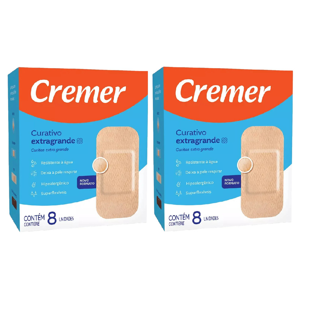 Cristavea Velours Cream 2個セット Kit 2x Curativo Transparente Extra Grande Bege C/8 Cremer | Shopee