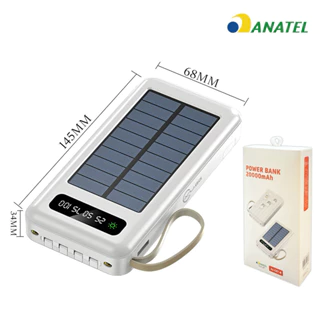 Carregador Portátil Power Bank Solar 20.000mah Com cabos 5 Em1 LED lanterna marisa em Oferta na Shopee