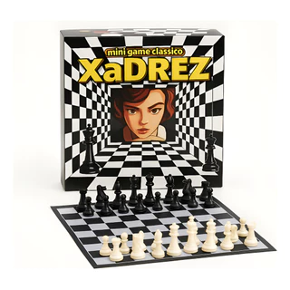 Jogo De Xadrez Completo Com Tabuleiro Dobrável Portátil Estratégia Diversão Para Crianças E Adultos Peças Inclusas
