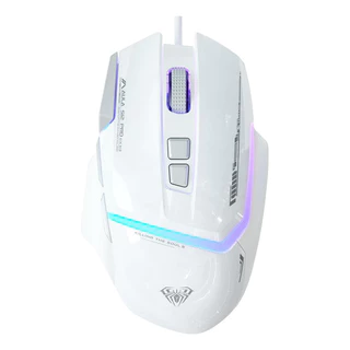 Aula S12pro White Wired Mouse, Dpi Optical Gamer Mouse Com B em Oferta na Shopee