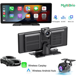 Multimídia Carro 10.26 Polegadas com Gravador de Condução, Apple Carplay, Android Auto e Câmera Dupla em Oferta na Shopee
