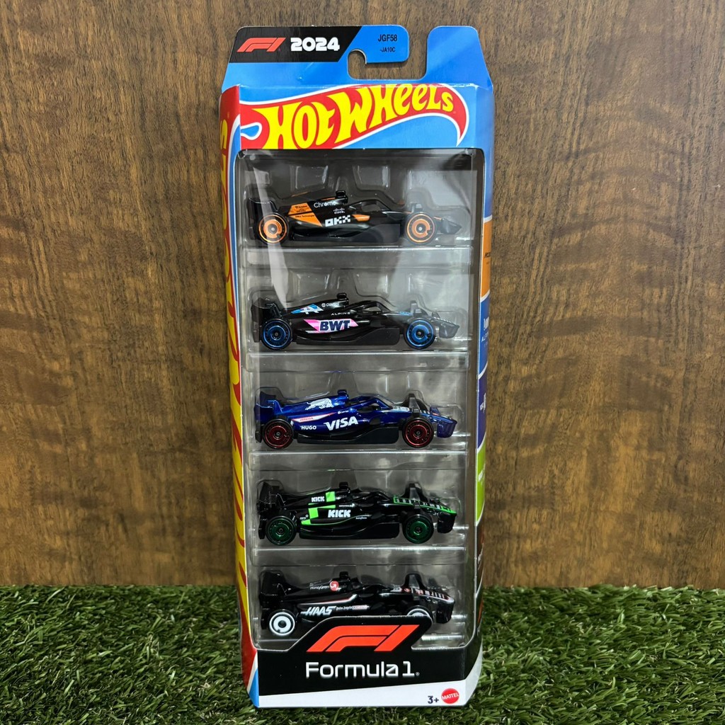 Pack Hot Wheels Fórmula 1 Mattel 1:64 F1 2025 com 5 Carros