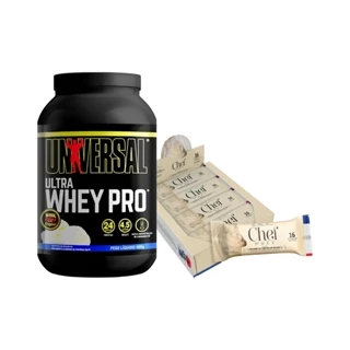 Kit Ultra Whey Pro 900g Universal + Barra de Proteína Premium Display 12un Chef Whey em Oferta na Shopee