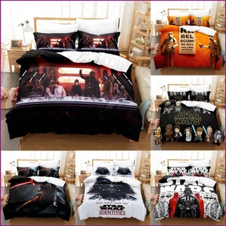 【 SY1 】 Star Wars 3IN1 Suit Bedding Set Bed Sheet Quilt Cover Pillowcase Dormitório Lavável Em