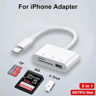 3 em 1 leitor de cartão USB Sd Tf para conversor de câmera Apple para adaptador Ipad Otg