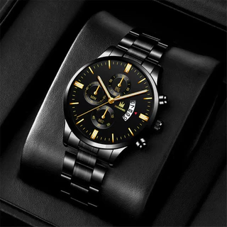 1 Calendário de Moda Masculina Tendência de Moda Masculina Calendário de Bandas de Aço All-Match Relógio de Negócios
