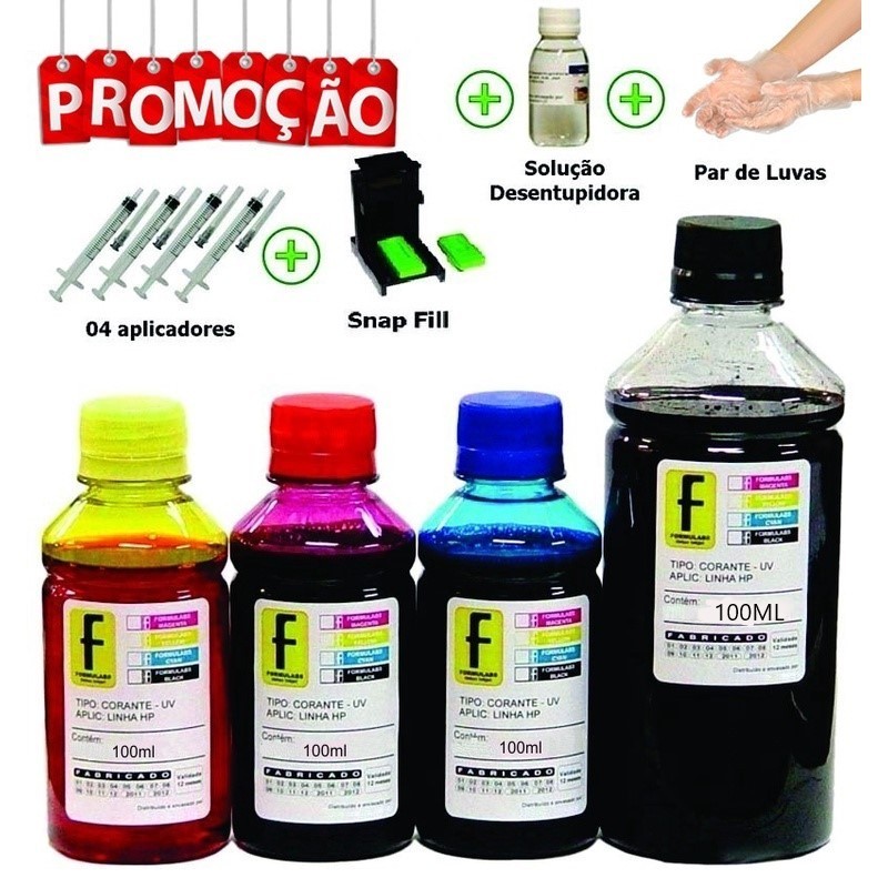 Kit Ricarica Inchiostro Per HP 667/667XL - Vivid Colors - Nero, Ciano, Giallo, Magenta