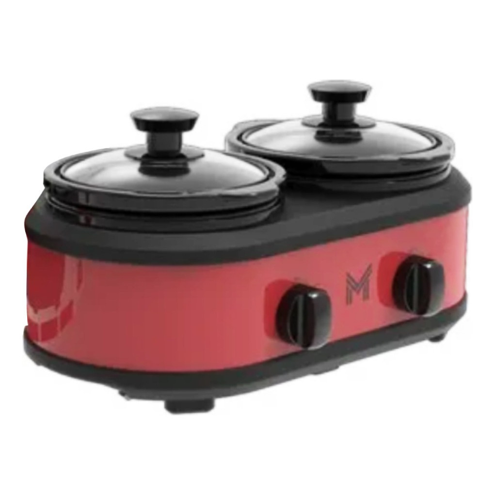 Rechaud Duplo Buffet Elétrico Aço Inox Panela Cerâmica 220v ou 110V Manter Aquecido Fondue Fundi Restaurante Bar Lancheria Eventos e Festas