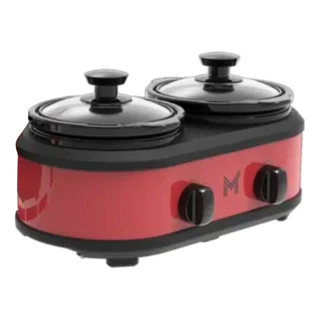 Rechaud Duplo Buffet Elétrico Aço Inox Panela Cerâmica 220v ou 110V Manter Aquecido Fondue Fundi Restaurante Bar Lancheria Eventos e Festas