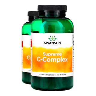 Kit 2x Supremo C-Complex Swanson Vitamina C 250 Tabs Importado/Made in Usa