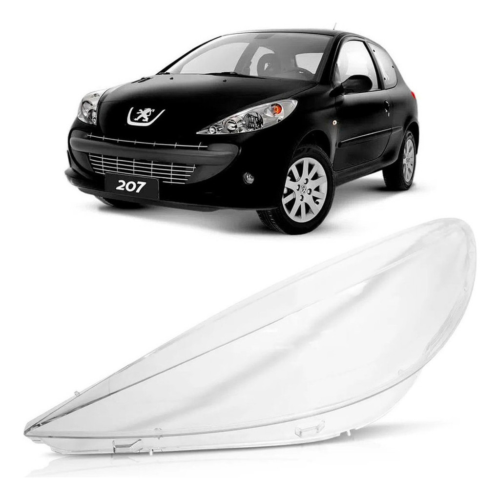 Lente Farol Peugeot 207 2009 2010 2011 2012 2013 Novo | Shopee Brasil