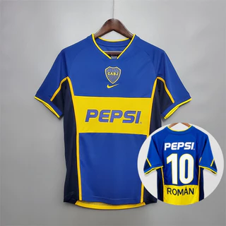 Camisa Retro Boca Juniors Team Shirt 2002 Casa Camisa De Futebol Versão Retro WFOA