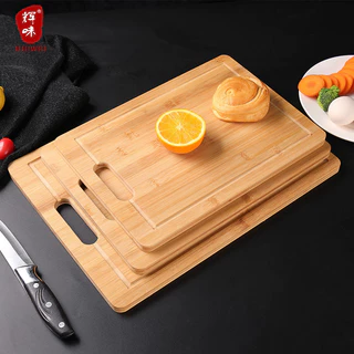 Tábua De Bambu 26x35x1,4cm Para Corte Churrasco Legumes Multiuso Universal Com Encaixe Para As Mãos