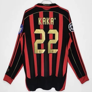 06-07a Edição Final do Campeonato Orquídea Jersey Home No. 222 Kaka Manga Longa Retro Camisa de Futebol Kaka
