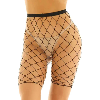 Calças justas curtas para As Mulheres Senhora Roupa Interior Aberta Virilha Collants Party Club Wear Nylon Panty Hose Plus Size Lingerie Big Net Collants