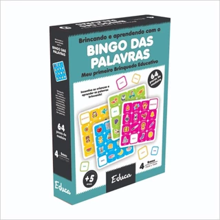 Bingo Das Palavras Brinquedo Educativo E Pedagógico Didático Madeira alfabetização Infantil