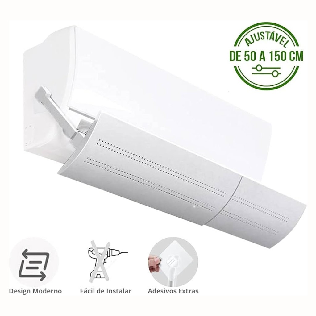Defletor de Ar Condicionado Ajustável 180 Graus Design Moderno | Shopee ...
