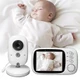 Babá Eletrônica com Monitor Visão Noturna Áudio Bidirecional Sensor de Temperatura Monitor Infantil Digital