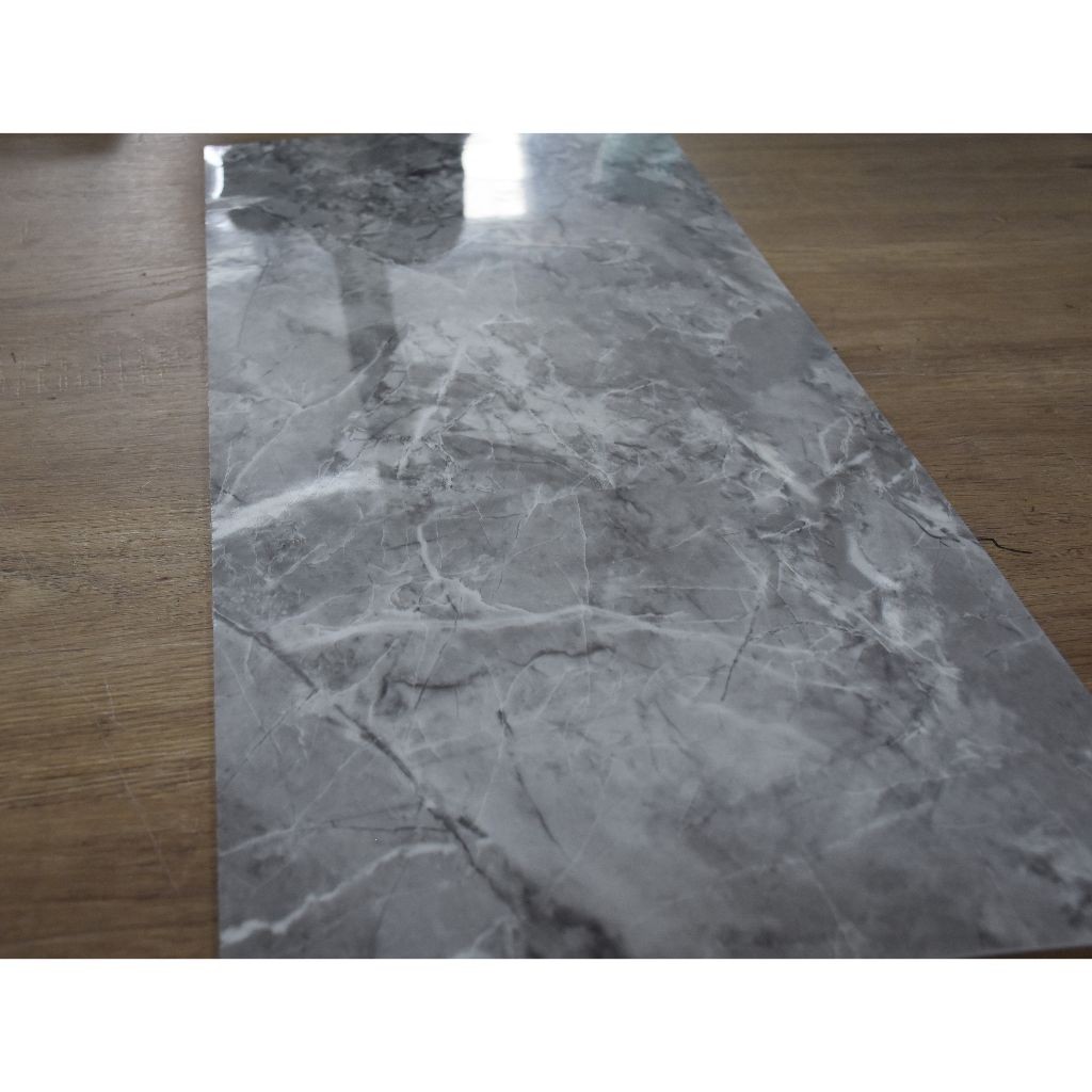 Kit Placa Adesiva Parede Painel Vinílico Marmore com brilho