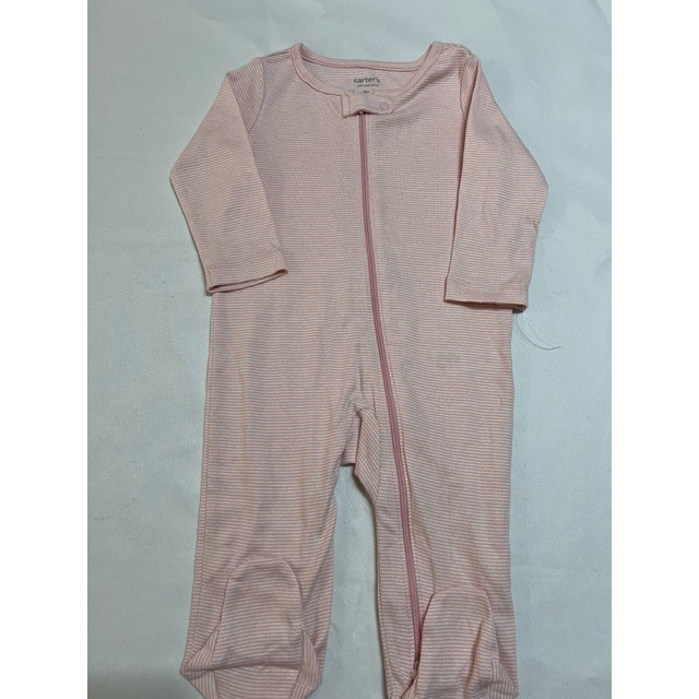 Macacão listrado rosa Carters 9 meses em Oferta na Shopee