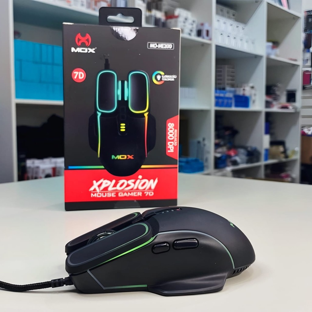 Mouse Gamer 7D Xplosion 8000DPI Mox MO-ME200 | Shopee Brasil