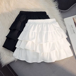 Meninas saias verão 2024 novo estilo moda meninas bolo saias médio grande crianças estilo verão desempenho saias Anti-re