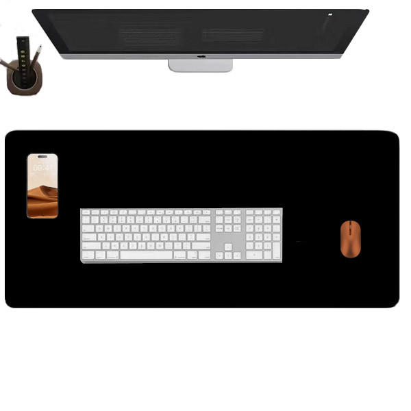 Mouse Pad Couro Sintetico 90x30 Cm + suporte copo