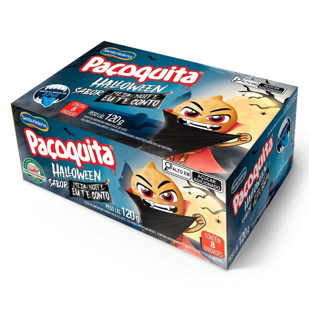 Paçoquita Halloween Pinta a Lingua 120g - Santa Helena