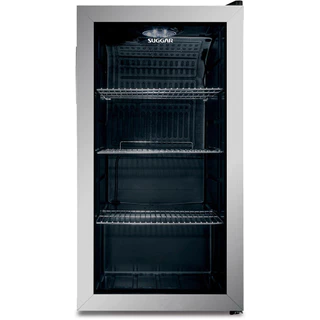 Frigobar Suggar 88 Litros com Porta de Vidro Inox FB8811IX/FB8812IX