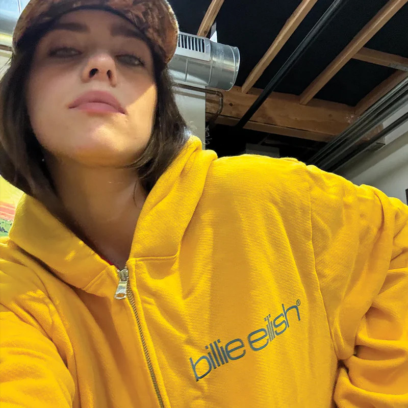Billie Eilish HIT ME HARD and SOFT WORLD TOUR Merch Zip-up Hoodie