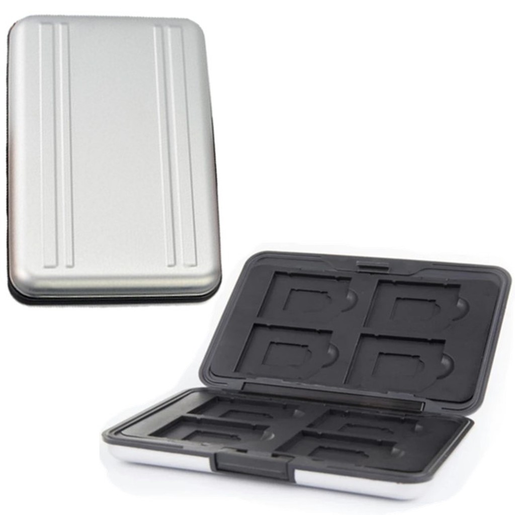 Case Estojo p/ Cartão de Memória tam. 8xMicro +8xSd Aluminio