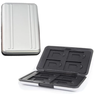 Case Estojo p/ Cartão de Memória tam. 8xMicro +8xSd Aluminio