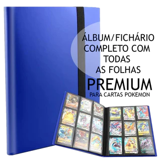Fichário Álbum Grande para cartas Pokemon - Cabem 360 / 540 cartas- Pasta Porta Cartas em Oferta na Shopee
