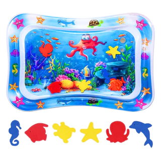 Brinquedo Tapete Infantil Inflável de Água Atividades Sensorial Tipo Almofada Menino e Menina Bebês