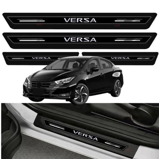Soleira Resinada Proteção Porta Premium Preto Black Versa