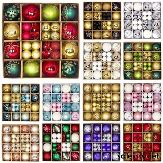 Bolas De Árvore De Natal 44 Peças 6cm Grande Bola Decorações De Multicolorida Conjunto De Enfeites Para Festa Em Casa