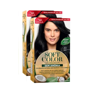KIT DUO Soft Color Coloração Preto 20
