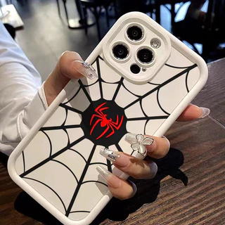 Luxo Marvel Homem Aranha Caso De Telefone Para iPhone 16 15 14 13 Pro Max 8 7 6 Plus À Prova De Choque Macio Silicone Fosco Capa
