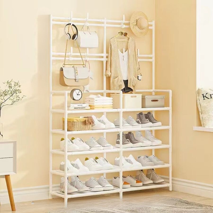 Organizadora Sapateira Cabideiro 4 5 6 ou 7 andar Arara Suporte Multiuso Para Sapato Tênis Roupa