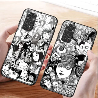junji ito Tomie Tees 01 Capa De Telefone De Vidro Temperado Para Xiaomi Redmi Note 13 pro plus 12 4G 11 10 5G 9