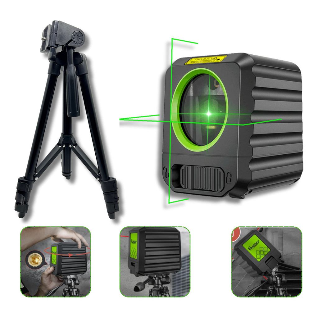 Nível A Laser Huepar Verde Compacto Com Tripé De Brinde