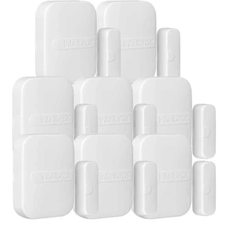 Kit 08 Sensores Magnético de Abertura de Porta e Janela XAS 4010 Smart Intelbras Sem Fio