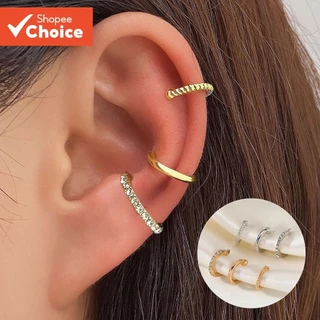 3 Unidades Minimalista Elegante Strass Em Forma De U Clipes De Orelha Femininos Vintage Conjunto Não Perfurado em Oferta na Shopee