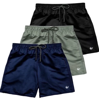 KIT 3 BERMUDAS MASCULINA ACADEMIA SHORT TACTEL TREINO PRAIA/CASUAL HS