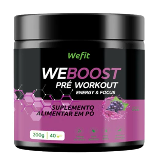 Pré-Treino Weboost Pote 200g Wefit Uva